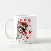 Funny Feral Raccoon Valentine's Day Sarcastic Humo コーヒーマグカップ (左)