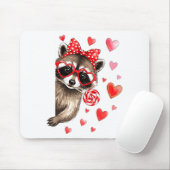 Funny Feral Raccoon Valentine's Day Sarcastic Humo マウスパッド (マウス)