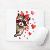 Funny Feral Raccoon Valentine's Day Sarcastic Humo マウスパッド (マウス)