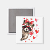 Funny Feral Raccoon Valentine's Day Sarcastic Humo マグネット (正面/裏面)