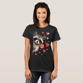Funny Feral Raccoon Valentine's Day Sarcastic Humo Tシャツ (正面フル)