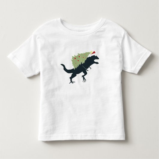 Funny Festive Dino Christmas トドラーTシャツ (正面)