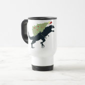 Funny Festive Dino Christmas トラベルマグ (正面左)