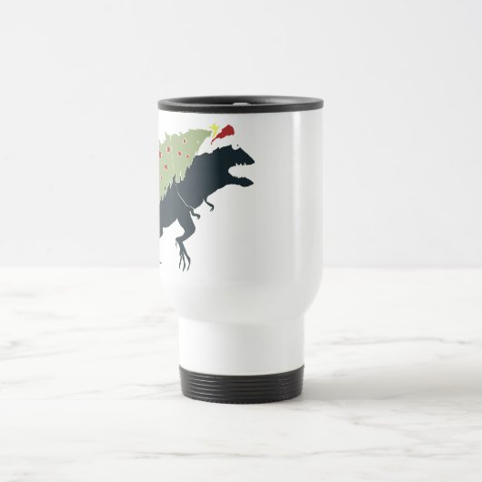 Funny Festive Dino Christmas トラベルマグ (中央)