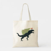 Funny Festive Dino Christmas トートバッグ (裏面)