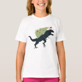 Funny Festive Dino Christmas Tシャツ (正面)