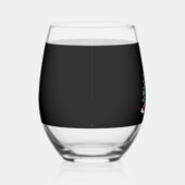 Funny Festive Dog Costume with decorated Christmas ステムなしワイングラス (右)