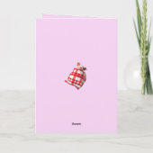 Funny Festive Pigs in Blankets Christmas Animal Lo カード (裏面)