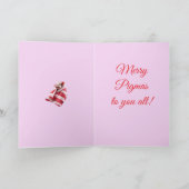 Funny Festive Pigs in Blankets Christmas Animal Lo カード (内部)