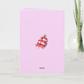 Funny Festive Pigs in Blankets Christmas Animal Lo カード (裏面)