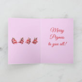 Funny Festive Pigs in Blankets Christmas Animal Lo カード (内部)