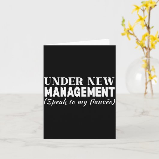 Funny Fiancee Under New Management Matching Fiance カード (黄色い花)