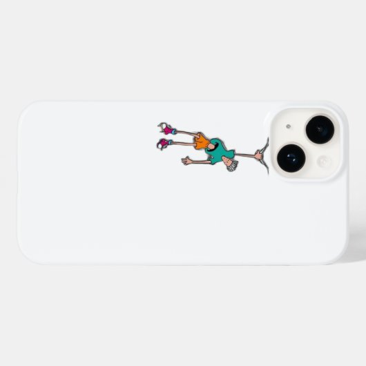 Funny Fido Dido Hanging Character Case-Mate iPhoneケース (裏面 (横))