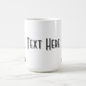 Funny Fierce Black Cat Cartoon  コーヒーマグカップ (中央)