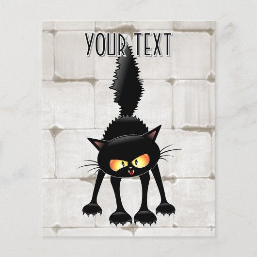 Funny Fierce Black Cat Cartoon  チラシ (正面)