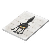 Funny Fierce Black Cat Cartoon  ノートパッド (回転)