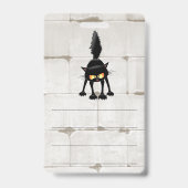 Funny Fierce Black Cat Cartoon  バッジ (裏面)