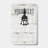 Funny Fierce Black Cat Cartoon  バッジ (正面)