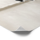 Funny Fierce Black Cat Cartoon  ポスター (角)