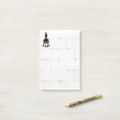 Funny Fierce Black Cat Cartoon  ポストイット (デスク上)