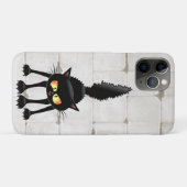 Funny Fierce Black Cat Cartoon  Case-Mate iPhoneケース (裏面(横))