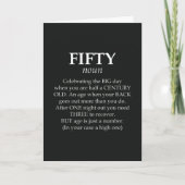 Funny Fiftieth Birthday Cards 50th Hilarious Humor カード (正面)