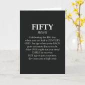 Funny Fiftieth Birthday Cards 50th Hilarious Humor カード (黄色い花)