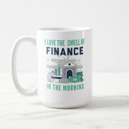 Funny Finance Mug Business Office Coworker Blue コーヒーマグカップ