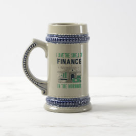 Funny Finance Mug Business Office Coworker Blue ビールジョッキ