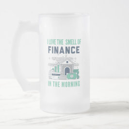 Funny Finance Mug Business Office Coworker Blue フロストグラスビールジョッキ