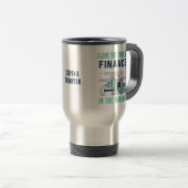 Funny Finance Travel Mug トラベルマグ (正面右)
