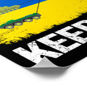 Funny Finders Keepers Farmer Tractor Tank Support  ポスター (角)