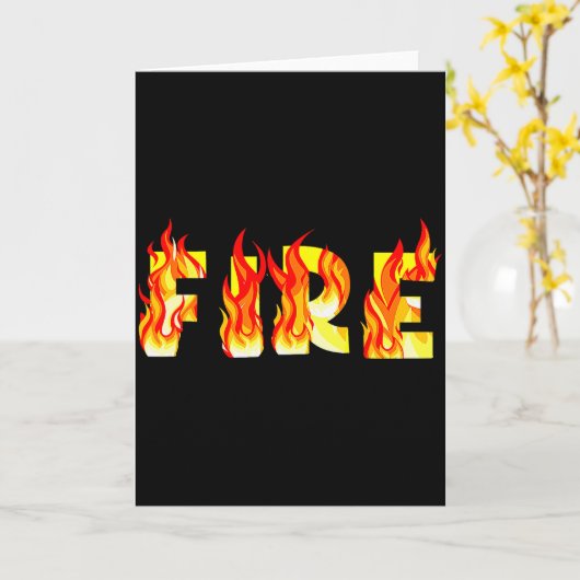 Funny Fire And Ice Fire Couple Diy Costume Hallowe カード (黄色い花)