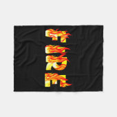 Funny Fire And Ice Fire Couple Diy Costume Hallowe フリースブランケット (正面(横))