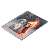 Funny Fire and Ice Penguin ノートブック (左側)