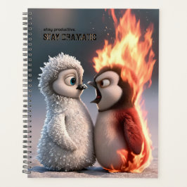 Funny Fire and Ice Penguin プランナー手帳