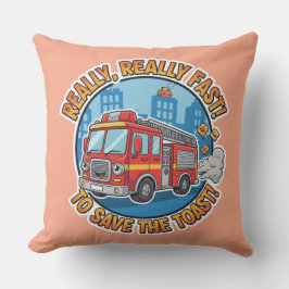 Funny Fire Truck-Really Fast To Save The Toast クッション