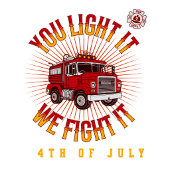 Funny Firefighter 4th of July Tシャツ