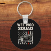 Funny Firefighter Art For Men Women Kids Fire Truc キーホルダー (正面)