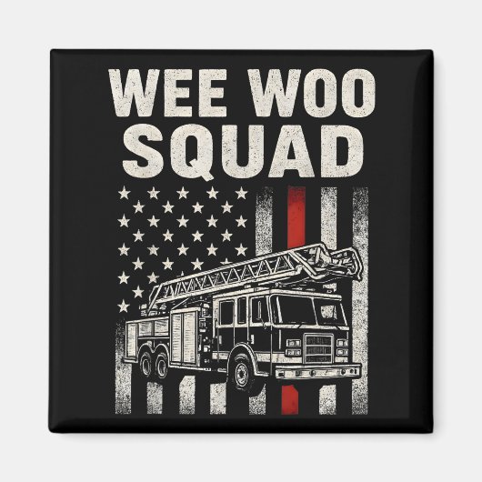 Funny Firefighter Art For Men Women Kids Fire Truc マグネット (正面)