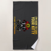 Funny Firefighter For Fireman ビーチタオル (正面)