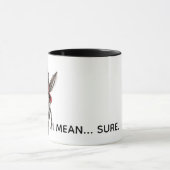 Funny Firefighter Mug Brave Idiot Donkey Joke マグカップ (中央)