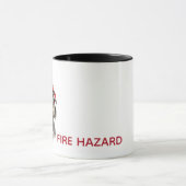 Funny Firefighter Mug Dog Hose Humor Gift マグカップ (中央)