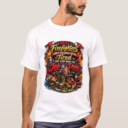 Funny Firefighter Quote T-Shirt Design Tシャツ (正面)