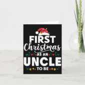 Funny First Christmas As An Uncle To Be New Uncle カード (正面)