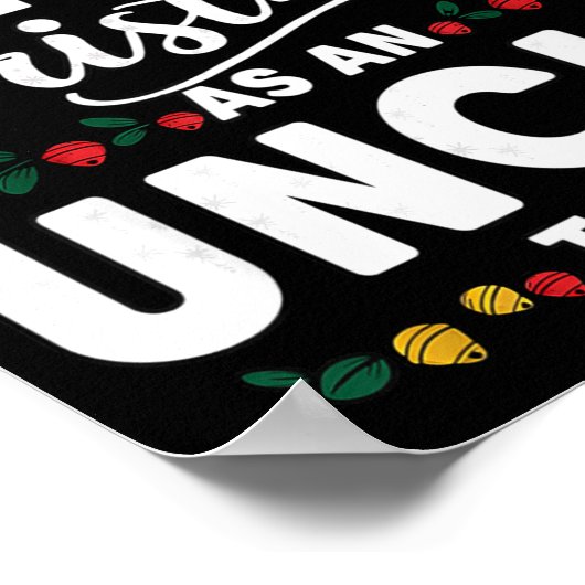 Funny First Christmas As An Uncle To Be New Uncle  ポスター (角)