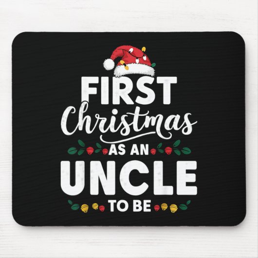 Funny First Christmas As An Uncle To Be New Uncle  マウスパッド (正面)