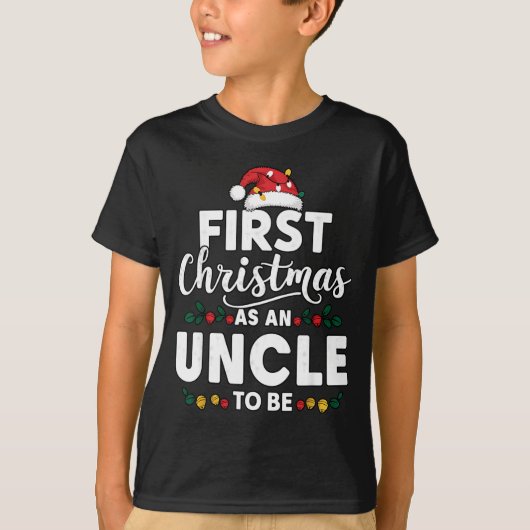Funny First Christmas As An Uncle To Be New Uncle Tシャツ (正面)