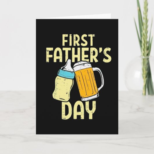 Funny First Father's Day Matching daddy and child カード (正面)