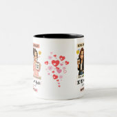 Funny First Mother’s Day Gift, Before After Baby ツートーンマグカップ (中央)